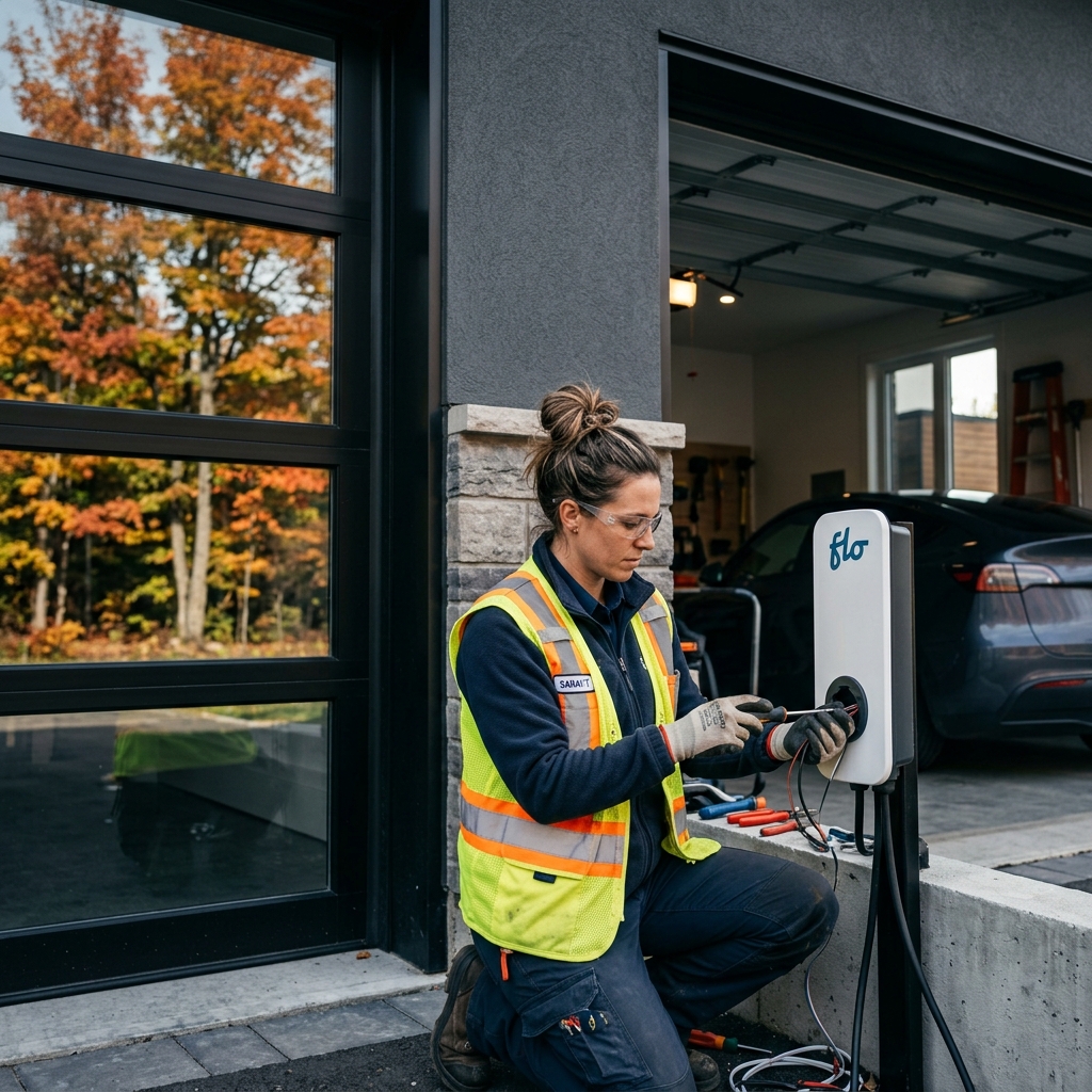 Installation de borne FLO à Laval et Montréal : la solution 100 % québécoise