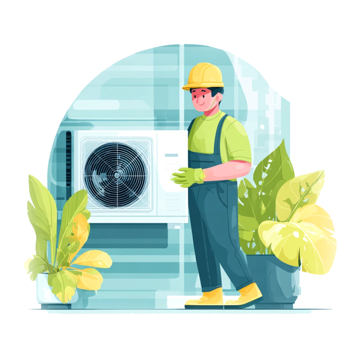 Installation de thermopompe professionnelle